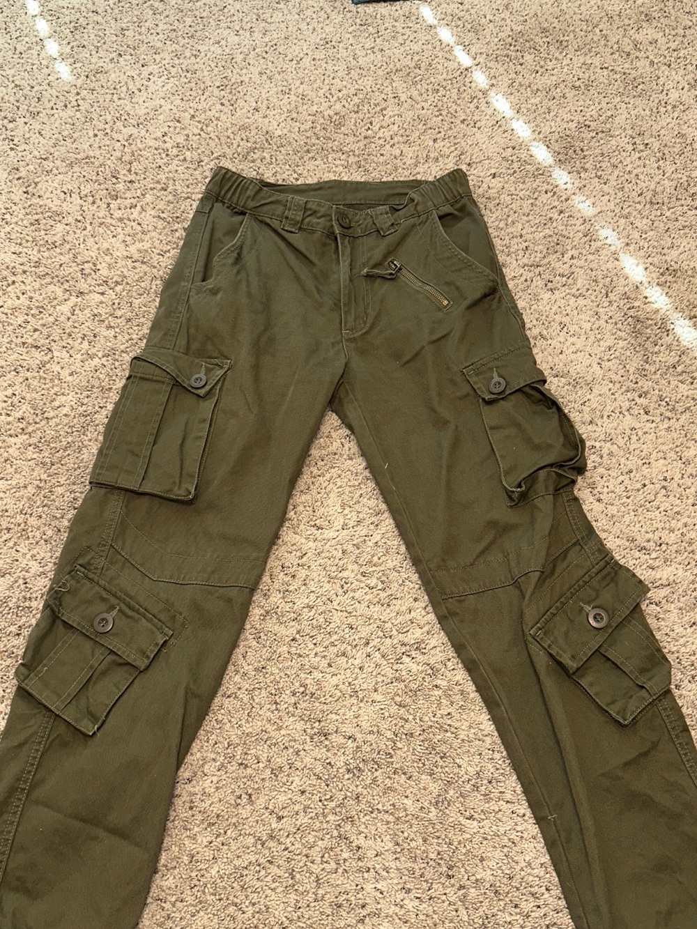 Women’s Olive Cargo Pants - Classic Utility Style
